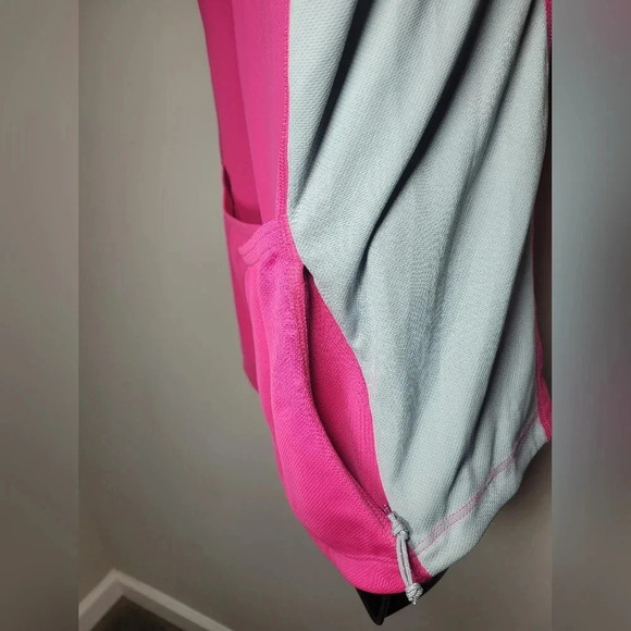 L.L. Bean Pink Quarter Zip Athletic Polo Shirt sz M - Picture 4 of 9